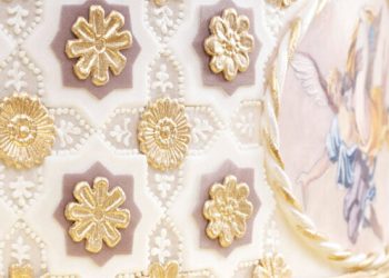 Metallic and Glossy Decorations in Modern Cuisine