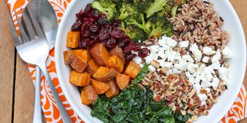 Soft and Sticky Rice Paired with Crunchy Nuts or Roasted Vegetables Creates a Visually Layered Effect